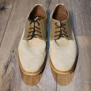 Stacy Adams Preston Plain Toe Oxford – Sand Suede/Canvas – Men’s 10.5